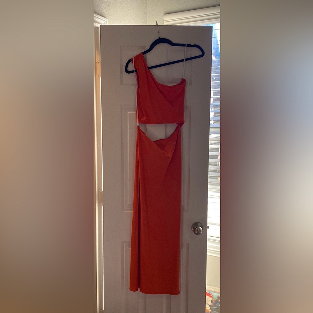 Orange Cutout Dress